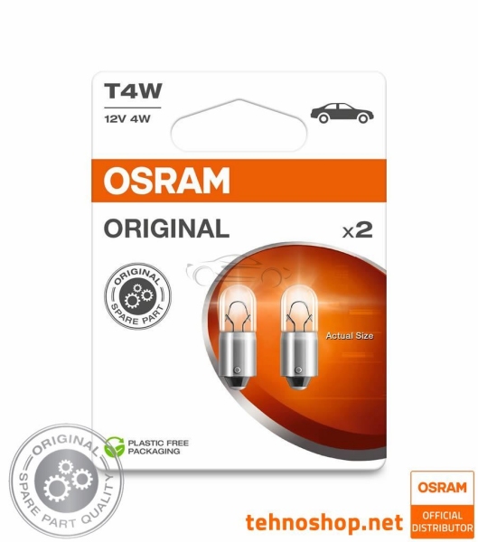 ŽARNICA OSRAM T4W 3893-2BL ORIGINAL 12V BA9s 2BL