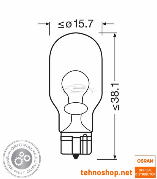 ŽARNICA OSRAM W16W 921-2BL ORIGINAL 12V W2.1X9.5d 2BL