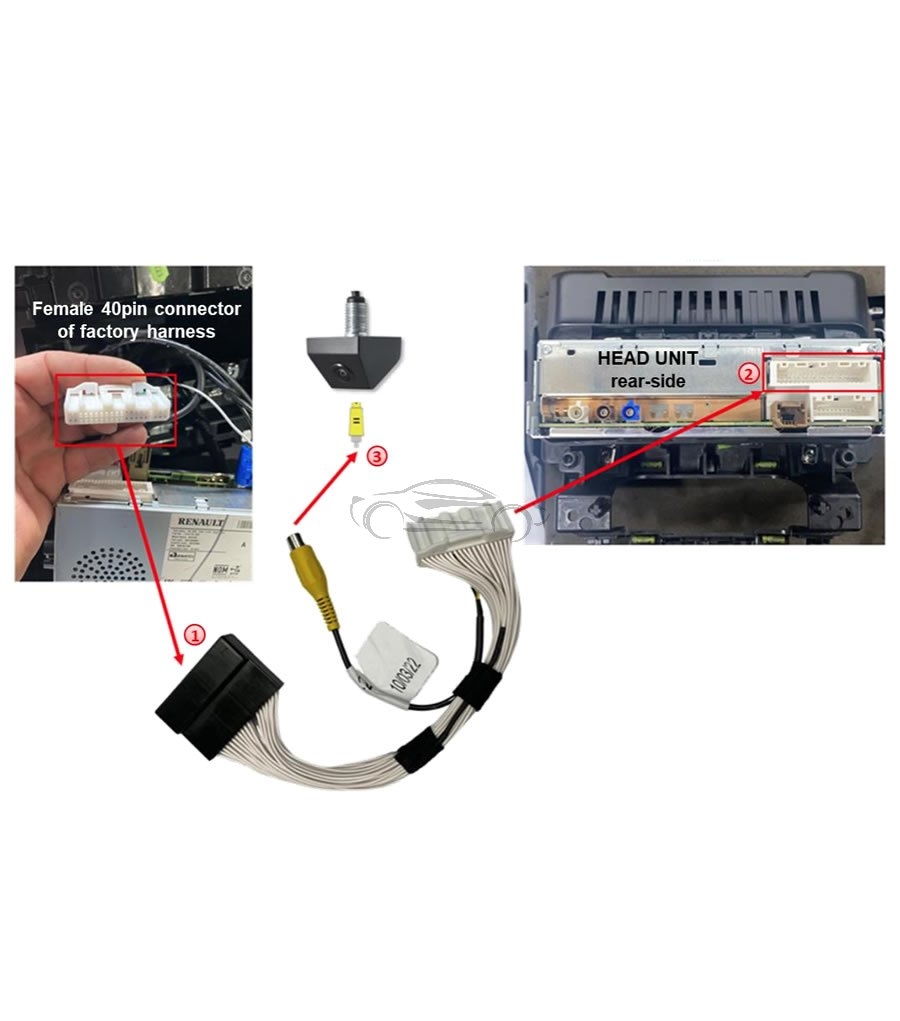 ADAPTER FOR CONNECTING CAMERA TO RENAULT EASYLINK MULTIMEDIA UNIT RLA-ELINK-AO