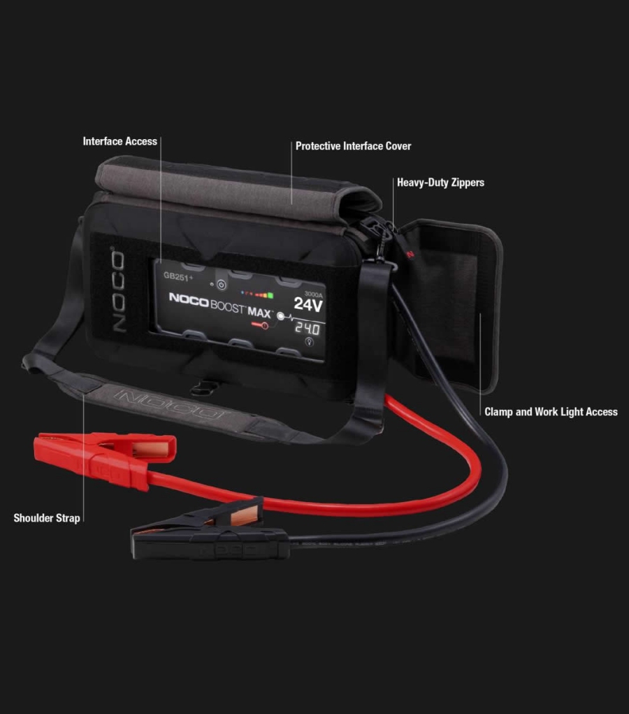 NOCO Boost Max GB251 3000 Amp 24-Volt UltraSafe Portable Lithium Jump  Starter Box, Battery Booster Pack, and Commercial Jumper Cables for  Gasoline and