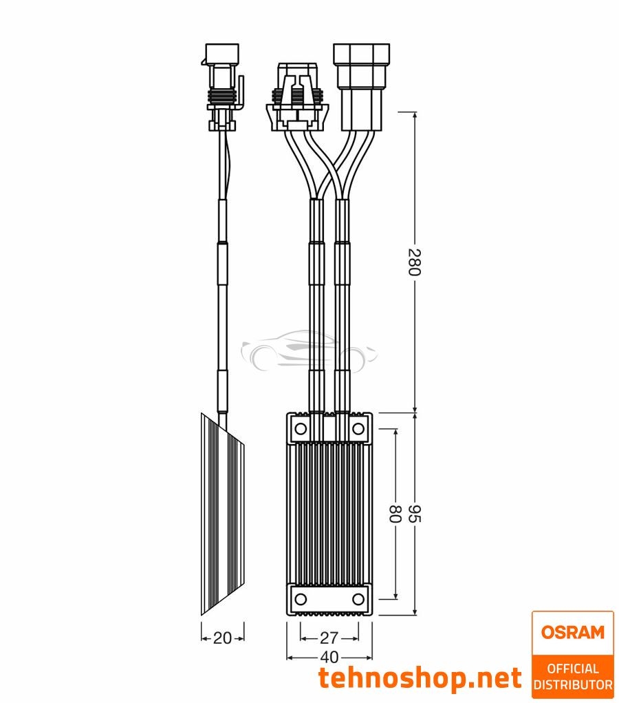 DEKODER OSRAM SMART CANBUS ZA LED H10/HB3/HB4 LEDriving LEDSC06-2HB