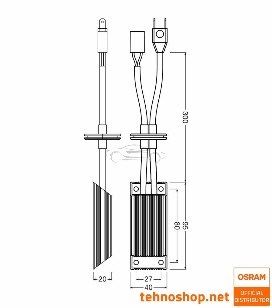 DEKODER OSRAM SMART CANBUS FOR LED H7 24V NIGHT BREAKER LED LEDSCT10-2HB