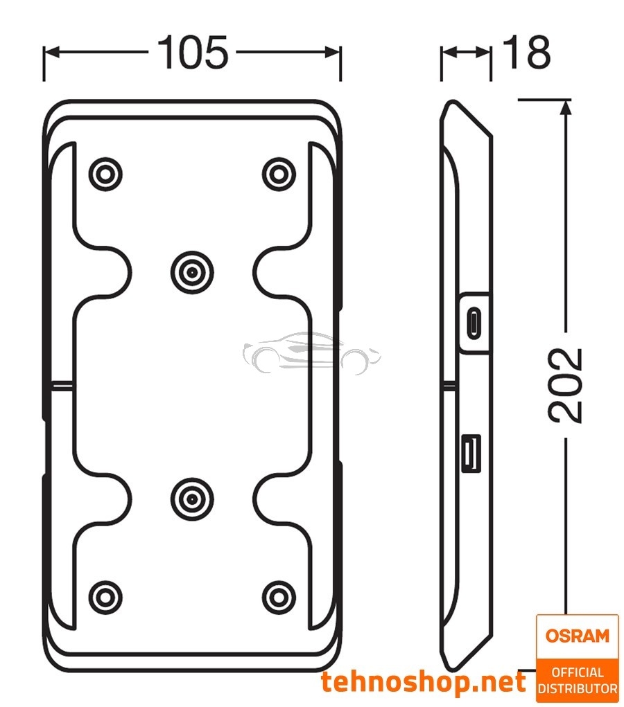 MAGNETNI BREZŽIČNI POLNILEC OSRAM LEDinspect DUAL CHARGE PAD LEDIL424