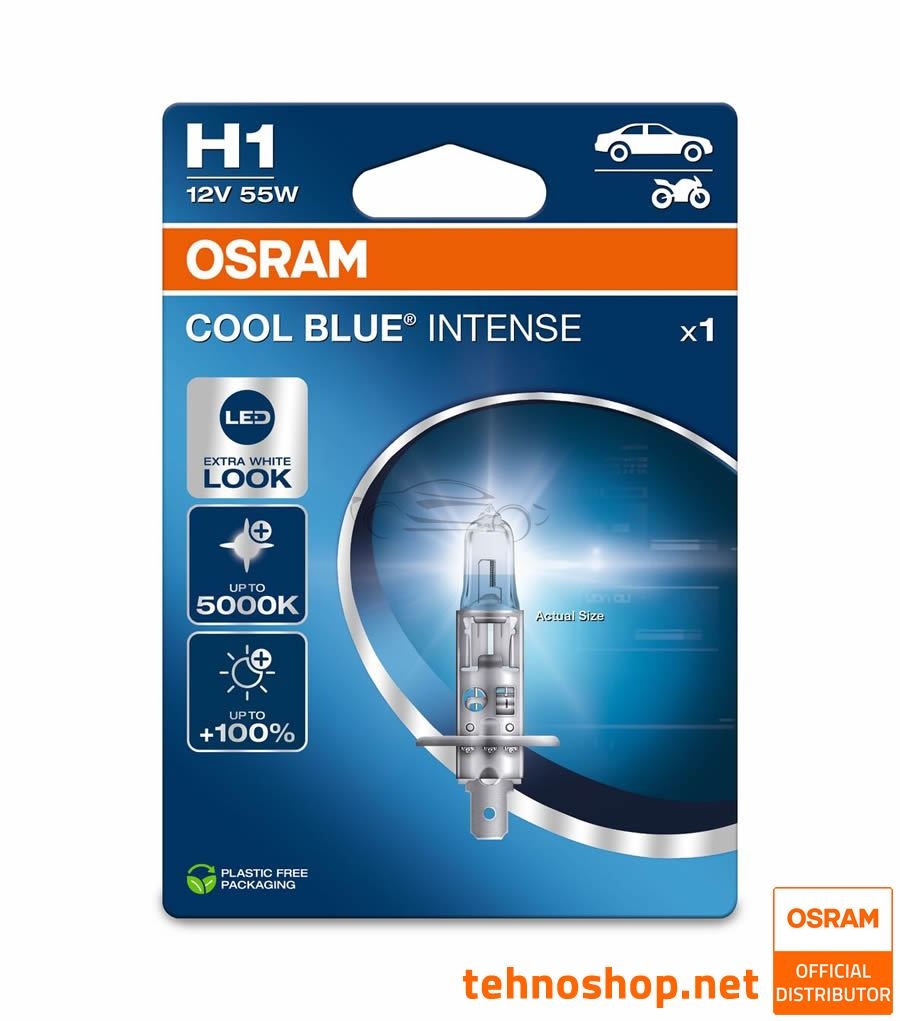 ŽARNICA OSRAM HALOGEN H1 64150CBN-1BL COOL BLUE INTENSE 55W 12V P14.5s 1BL