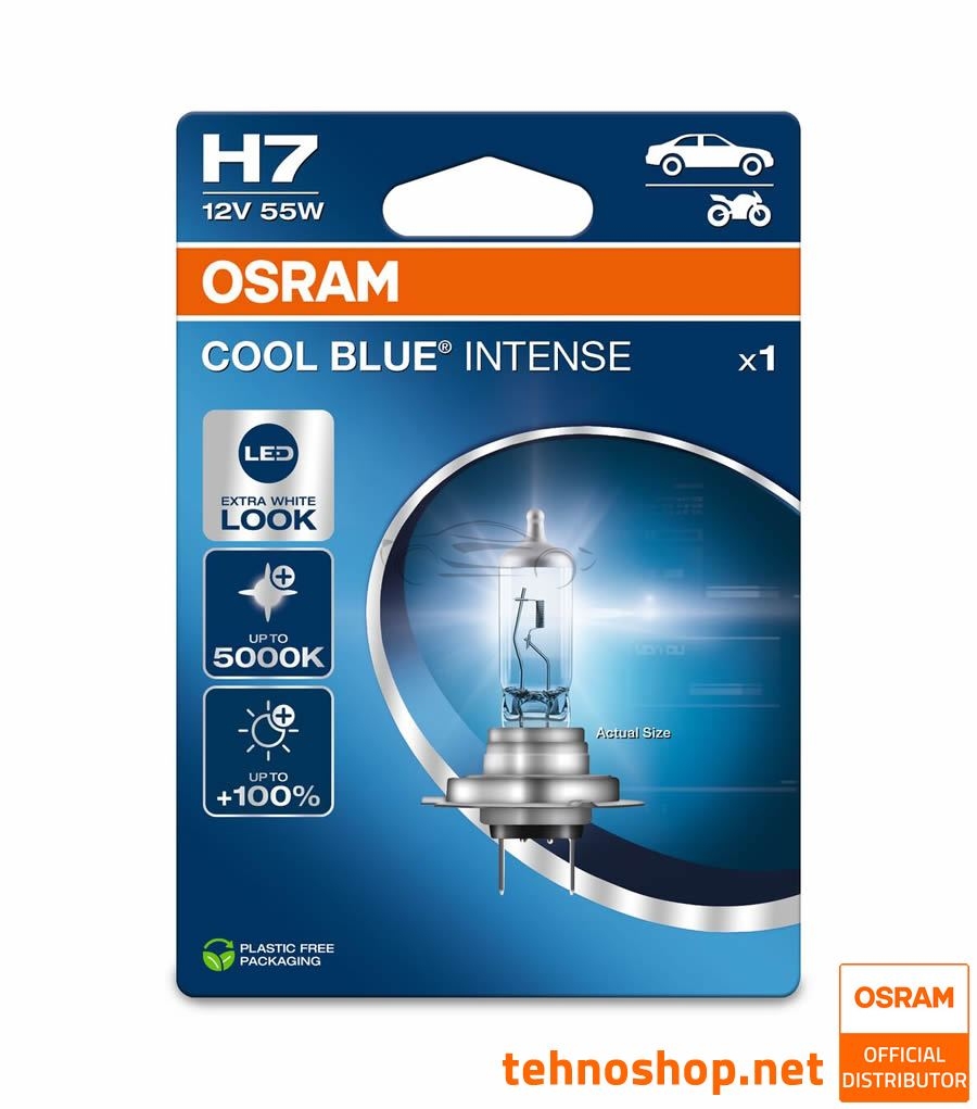 HALOGEN BULB OSRAM H7 64210CBN-1BL COOL BLUE INTENSE 55W 12V PX26d 1BL