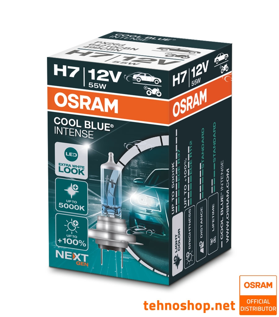 HALOGEN BULB OSRAM H7 64210CBN COOL BLUE INTENSE 55W 12V PX26d FS1