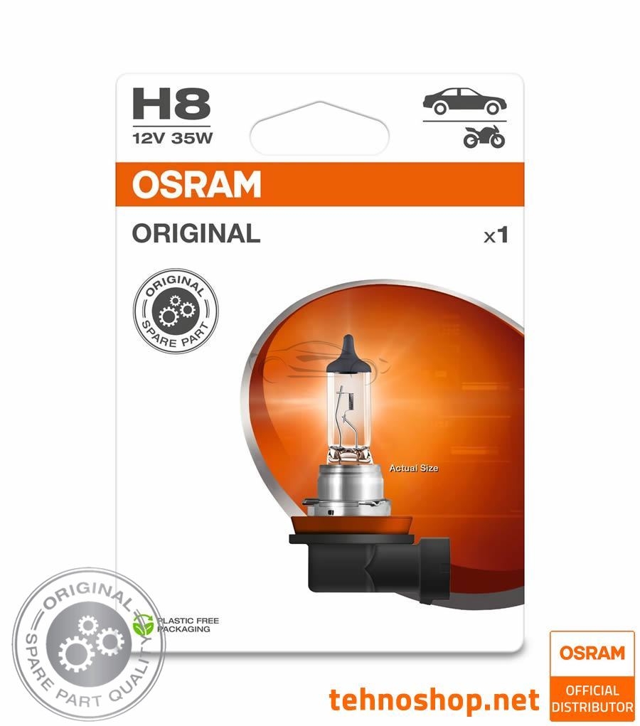 ŽARNICA OSRAM HALOGEN H8 64212-1BL ORIGINAL 35W 12V PGJ19-1 1BL