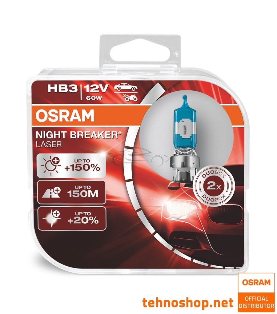 BULB OSRAM HALOGEN HB3 NIGHT BREAKER LASER 9005NL