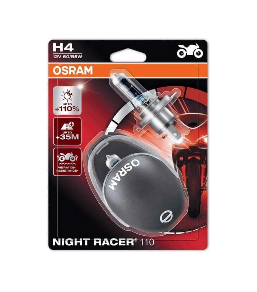 MOTO ŽARNICA OSRAM HALOGEN H4 64193NR1-02B NIGHT RACER 110 60/55W 12V P43T BLI2