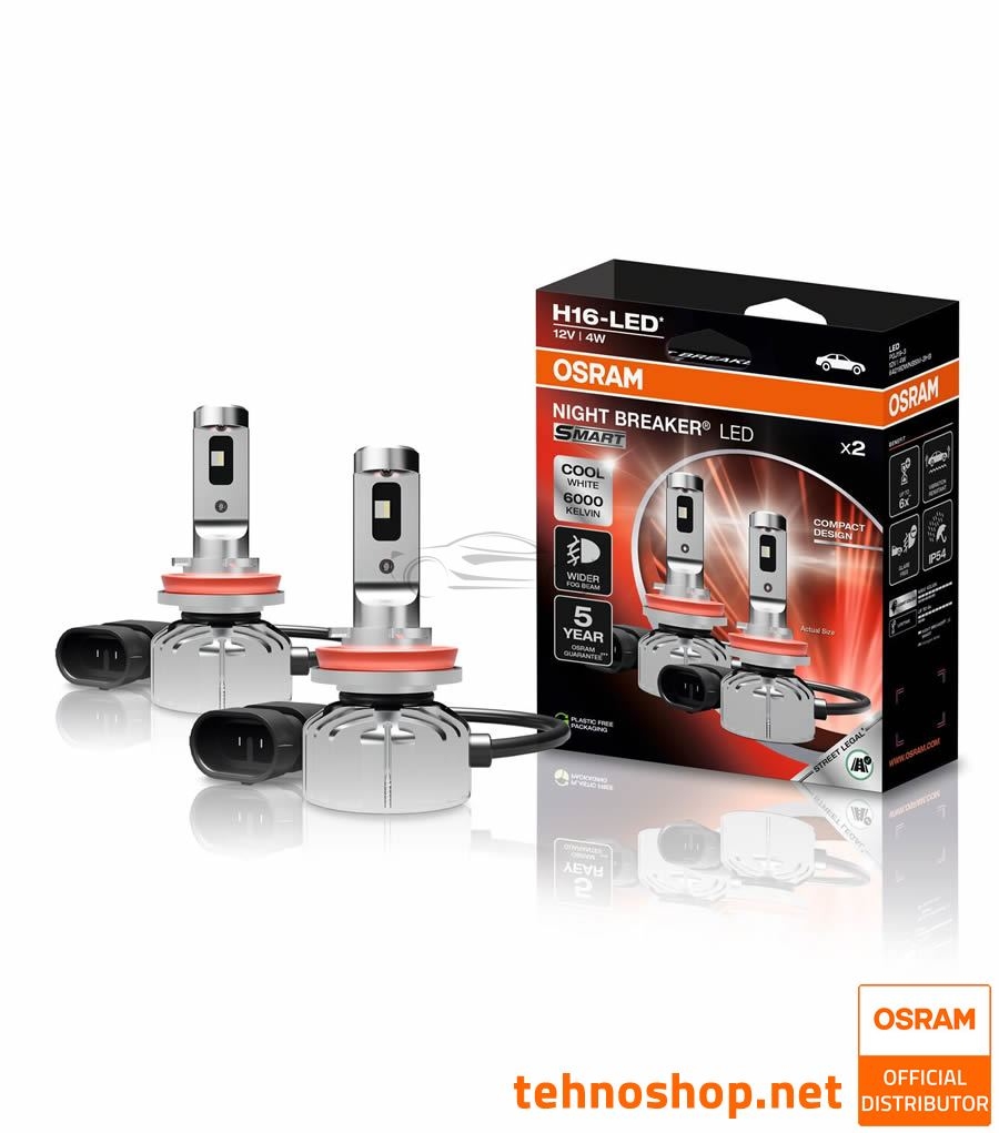 LED BULBS OSRAM NIGHT BREAKER SMART H16 64219DWNBSM-2HB 12V PGJ19-3 2HB