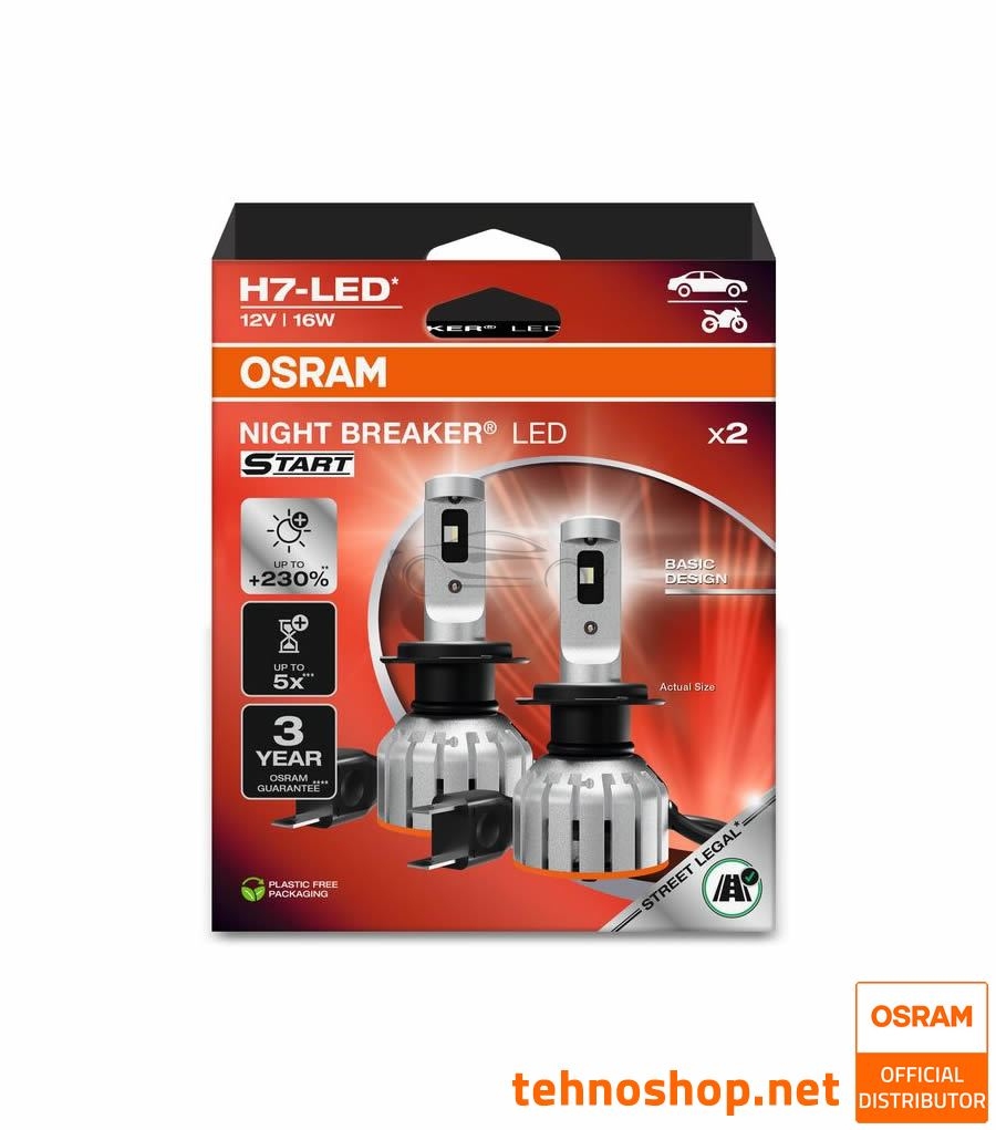 LED BULBS OSRAM NIGHT BREAKER START H7 64210DWNBST-2HB 12V PX26d 2HB