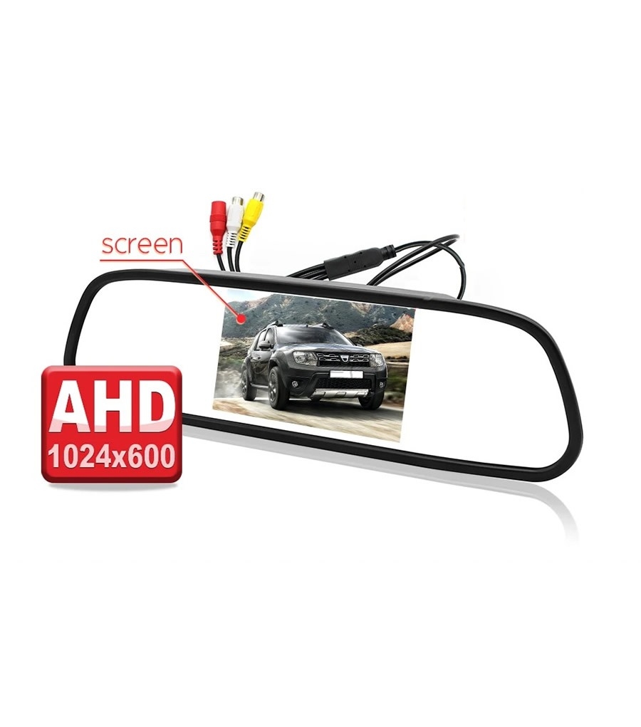 LCD DISPLAY 5-inch MONITOR AHD GYAHD500 IN REARVIEW MIRROR