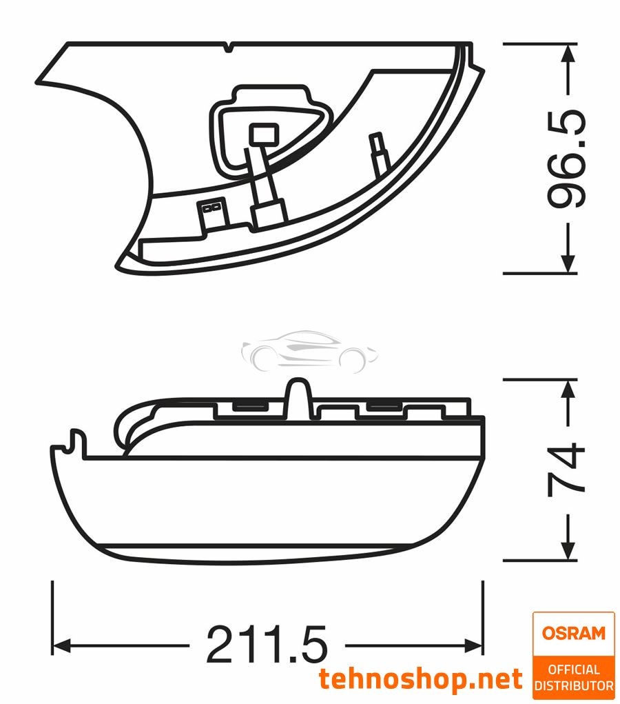 LED DYNAMIC TURN SIGNAL OSRAM LEDriving - WHITE EDITION LEDMI 5K0 WT S FS1