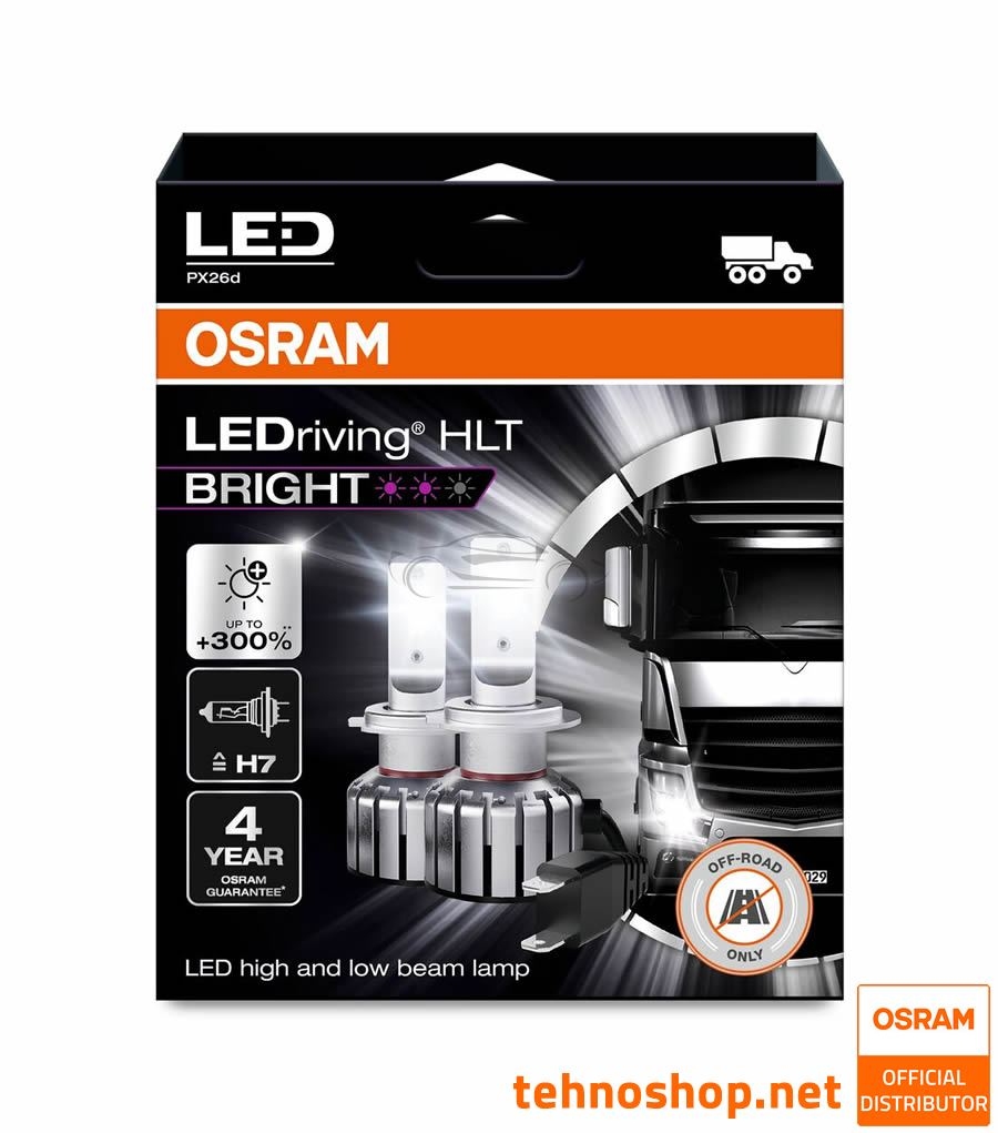 LED KIT KOMPLET OSRAM LEDriving HLT BRIGHT H7 64215DWBRT-2HFB LED 18W 24V PX26d 2HFB