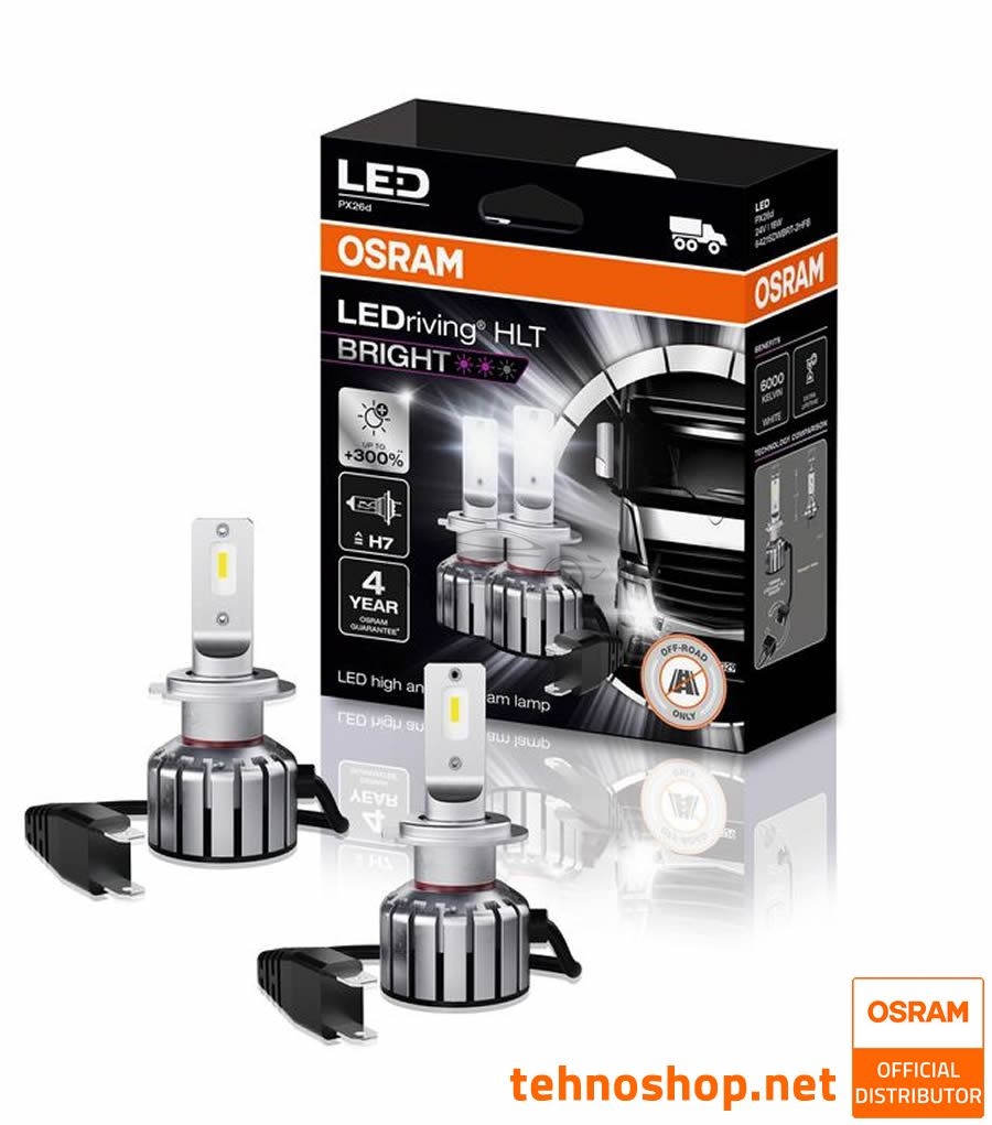 LED KIT KOMPLET OSRAM LEDriving HLT BRIGHT H7 64215DWBRT-2HFB LED 18W 24V PX26d 2HFB