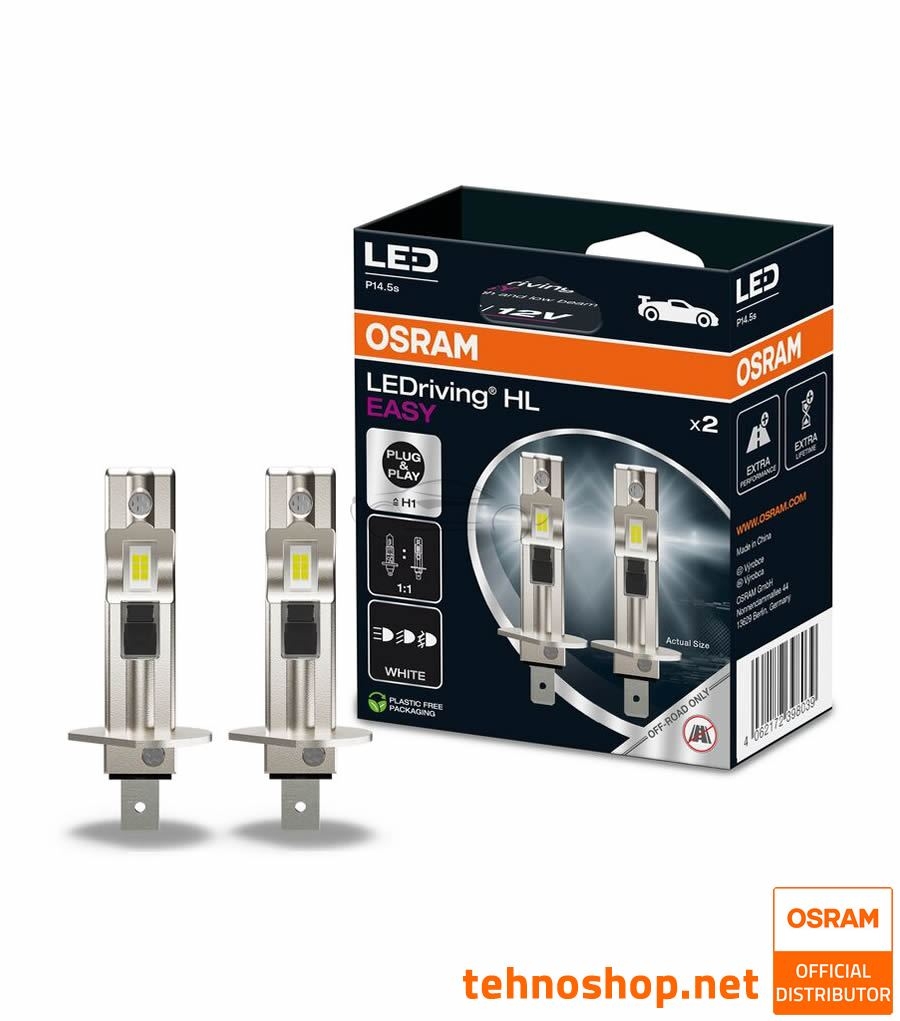 LED ŽARNICE H1 OSRAM LEDriving HL EASY 64150DWESY-2HB 12V P14.5s 2HB