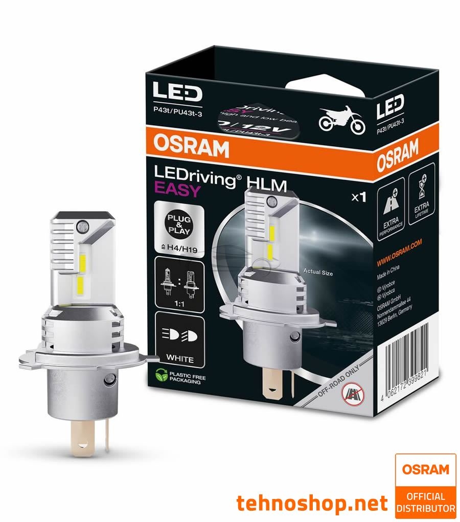 LED ŽARNICA H4/H19 OSRAM LEDriving HL EASY 64193DWESY-1BL 12V P43t 1BL