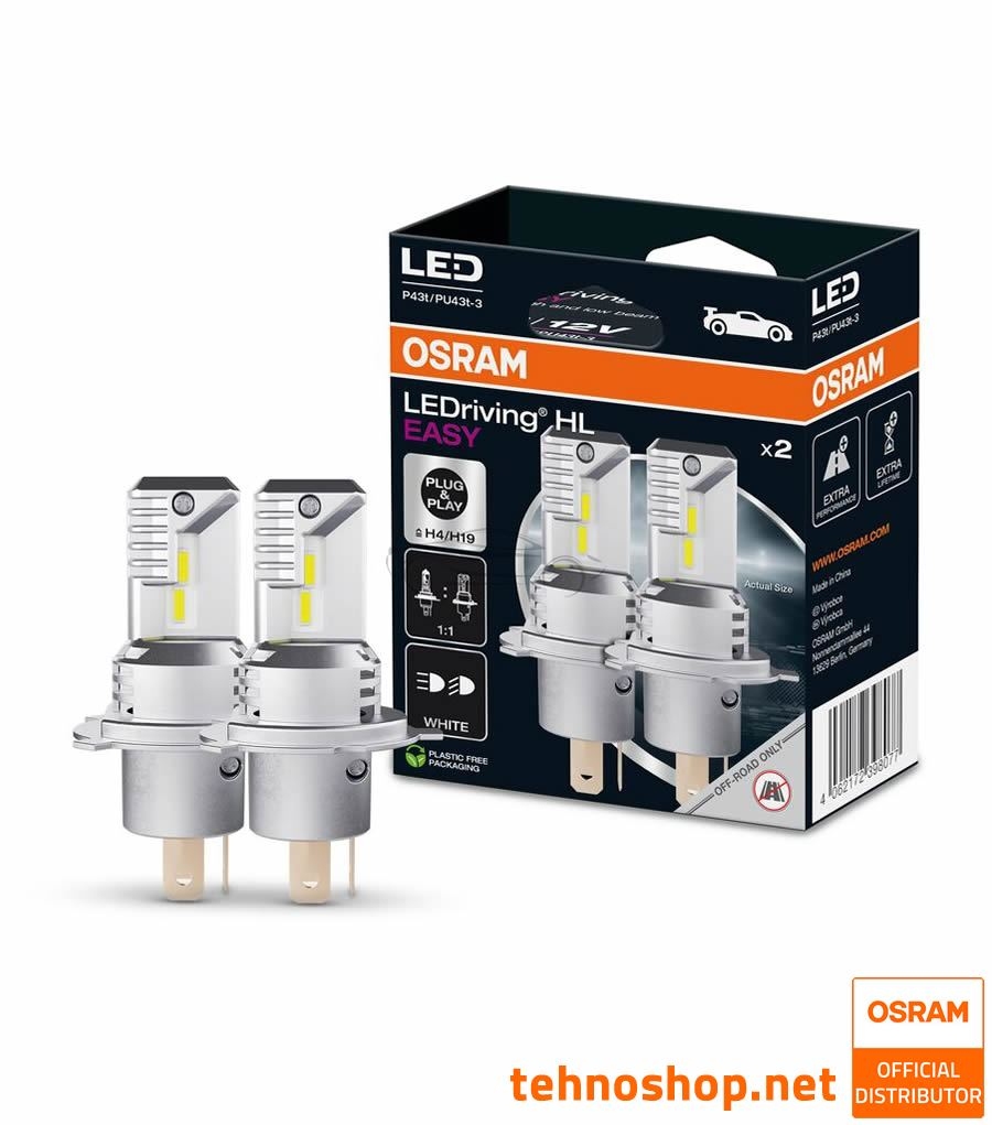 LED ŽARNICE H4/H19 OSRAM LEDriving HL EASY 64193DWESY-2HB 12V P43t 2HB