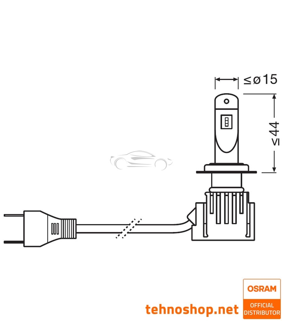 Osram Night Breaker Pair LED Lamps H7 +220% Homologated 6000K 64210DWNB