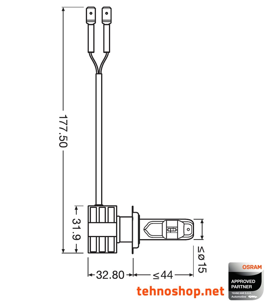 OSRAM H7 LED Bulbs 12V/24V PX26D LEDriving HL Gen2 Cool White 6000K (2  lamps) 67210CW : Automotive 