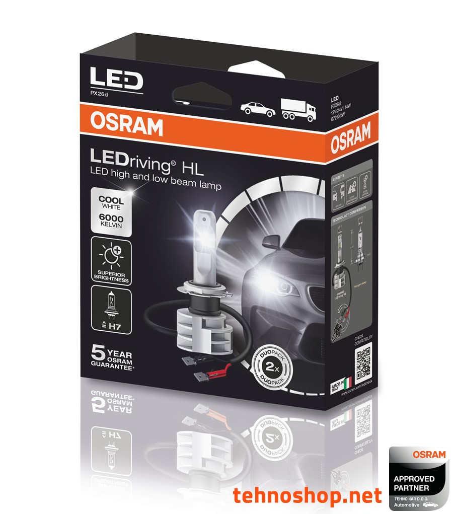 LED LAMPS KIT OSRAM LEDriving® HL H7 67210CW LED 12V