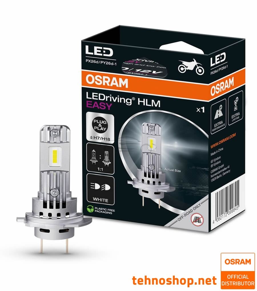 LED BULBS H7 OSRAM LEDriving HL EASY 64210DWESY-1HB 12V PX26d 1HB