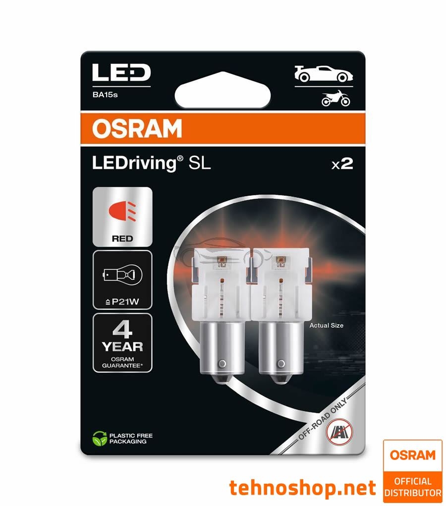 ŽARNICA OSRAM LED P21W LEDriving SL 12V 1,4W 7506DRP-2BL BA15s 2BL