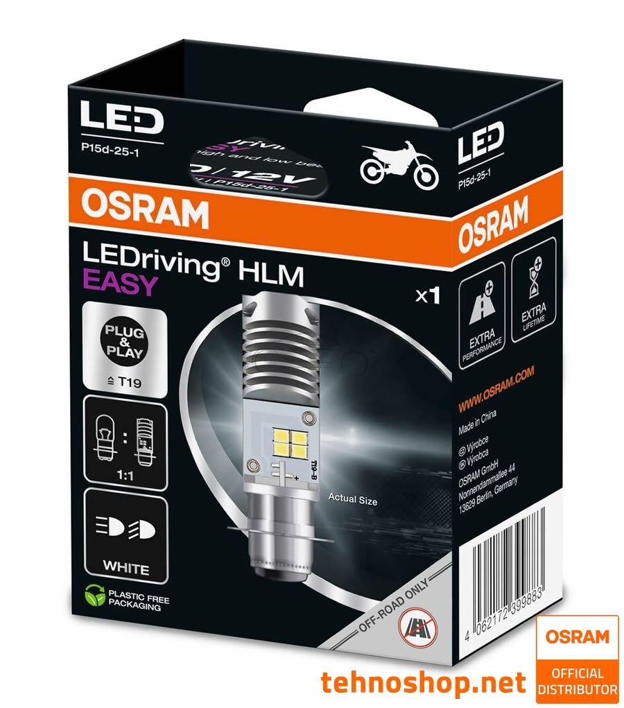 LED BULB OSRAM T19 LEDriving HLM EASY 7335DWESY-1HB P15d 1HB