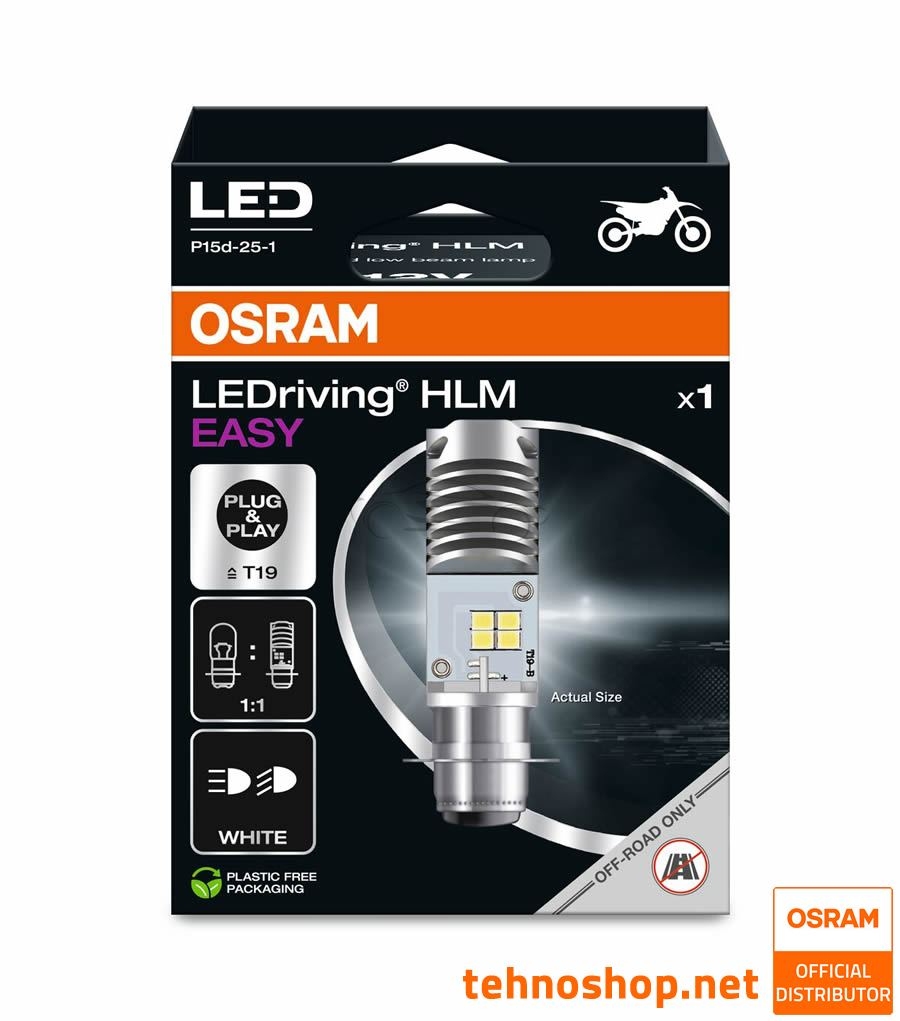 LED BULB OSRAM T19 LEDriving HLM EASY 7335DWESY-1HB P15d 1HB