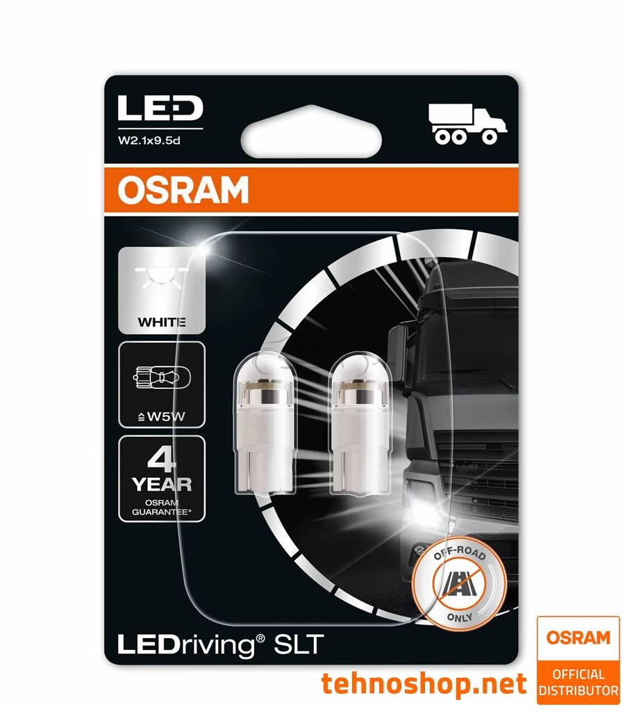 LED BULB OSRAM LEDriving SLT W5W 2845DWP-02B 1W 24V W2.1X9.5d