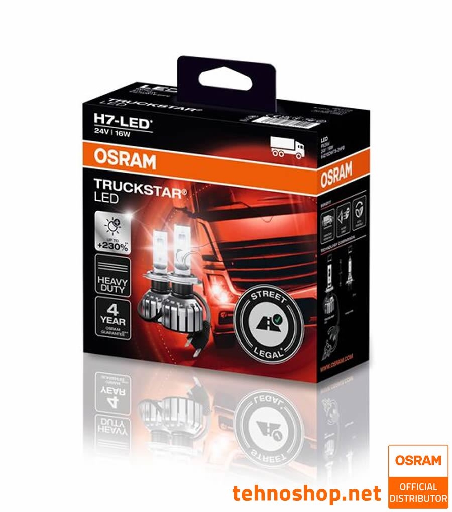 LED ŽARNICE OSRAM TRUCKSTAR H7 64215DWTS-2HFB 24V PX26d HFB2