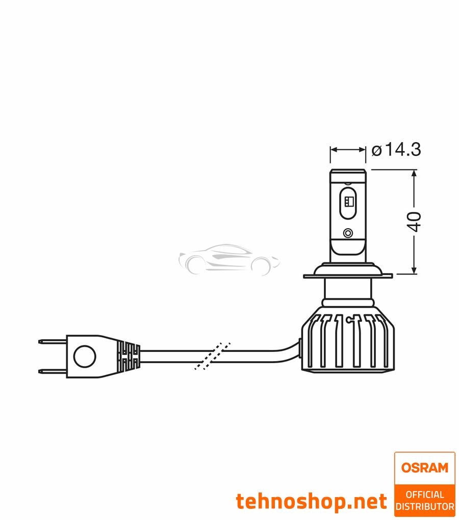 LED ŽARNICE OSRAM TRUCKSTAR H7 64215DWTS-2HFB 24V PX26d HFB2