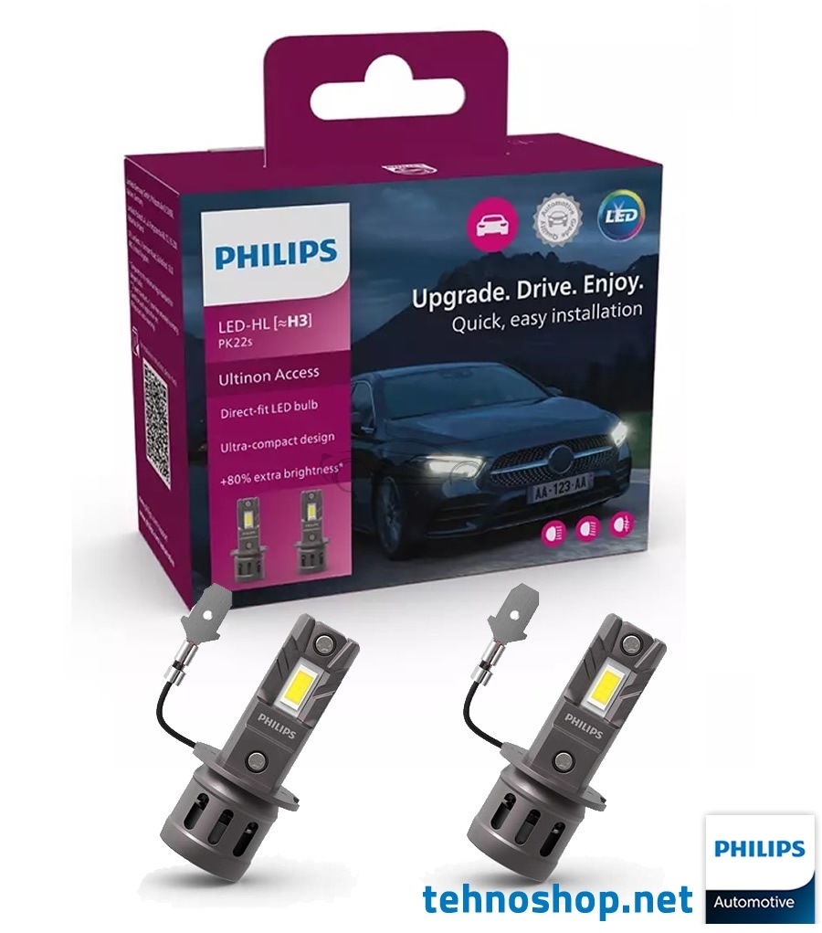 LED BULBS PHILIPS ULTINON ACCESS 2500 LED H3 11336U2500CX 12V PK22s