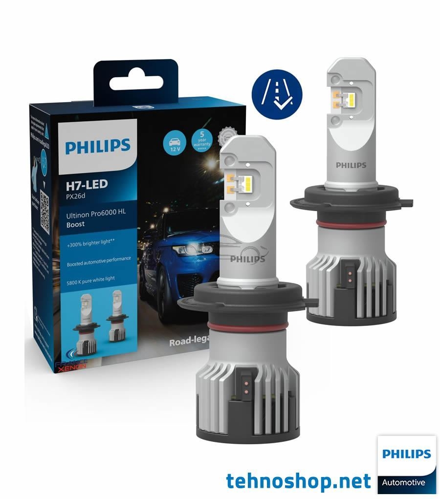 LED BULBS PHILIPS ULTINON PRO6000 BOOST H7 11972U60BX2 12V PX26d X2