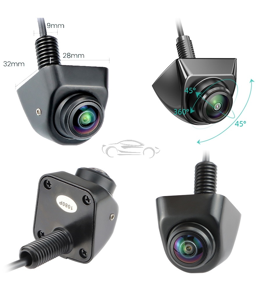 WIDE ANGLE CAMERA FULLHD 1080p AHD FOR PARKING NIGHT VISION WITH SCREW CNGUNI-WIDE-AHD 12/24V