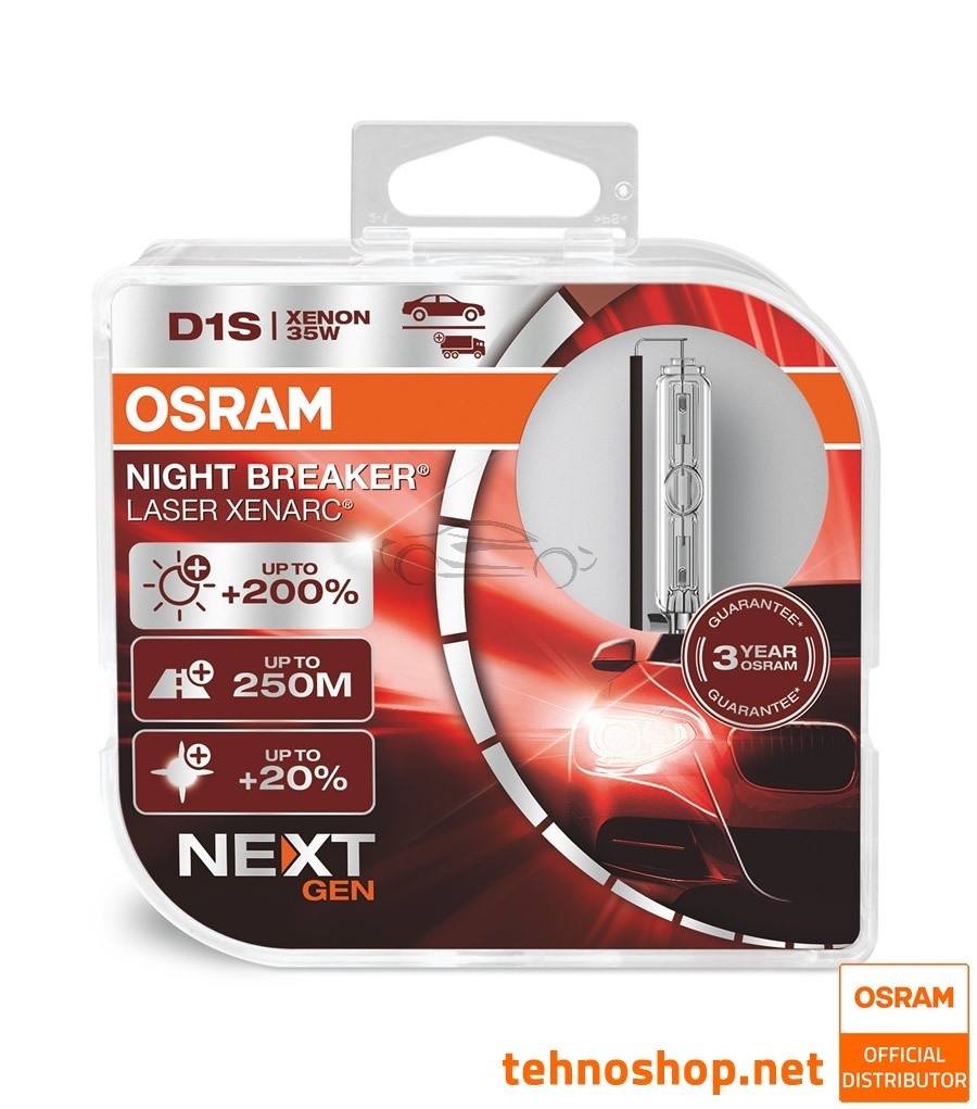 Osram Xenon Night Breaker Laser D1s 35w Car Hid Light Auto Headlight Lamps  4800k +200% Bright White Ece Original 66140xnl, Pair - Car Headlight Bulbs( xenon) - AliExpress