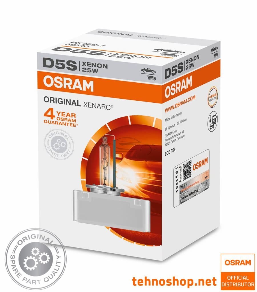 BULB OSRAM XENON D5S 66540 ORIGINAL 25W 12V PK32D-7 FS1