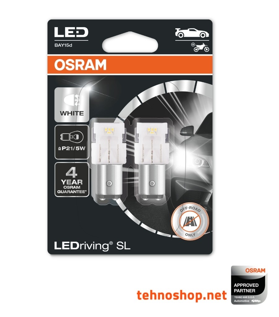 BULB OSRAM LED P21/5W LEDriving® SL 12V 2,0W 7528DWP-02B BAY15d BLI2