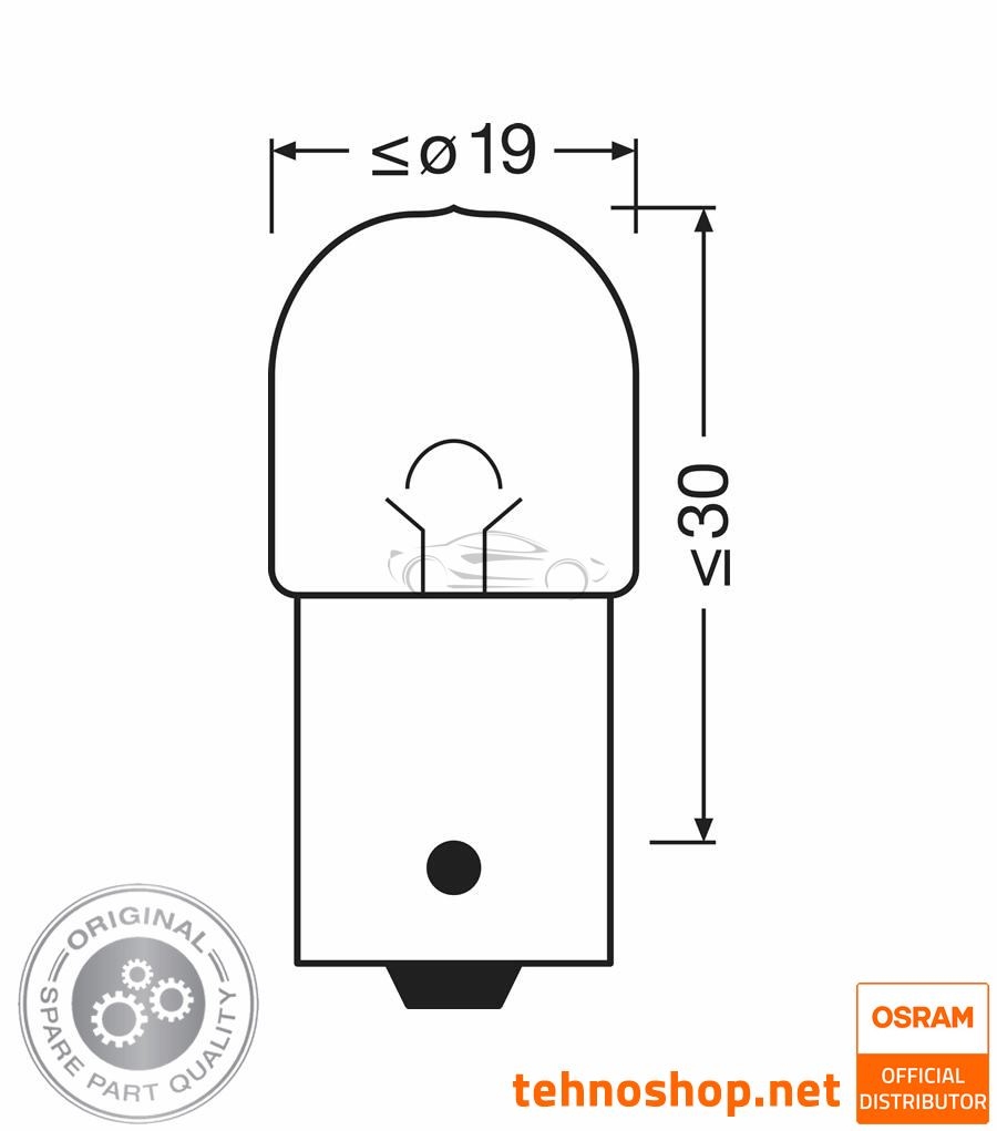 ŽARNICA OSRAM R5W 5007-2BL ORIGINAL 12V BA15S 2BL